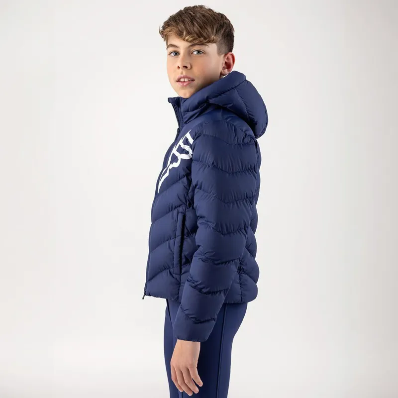 Equiline Cinco Junior Boys Padded Jacket - Navy Peony-2