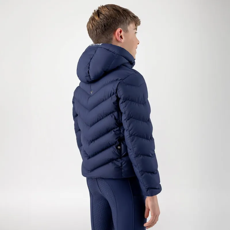 Equiline Cinco Junior Boys Padded Jacket - Navy Peony-1