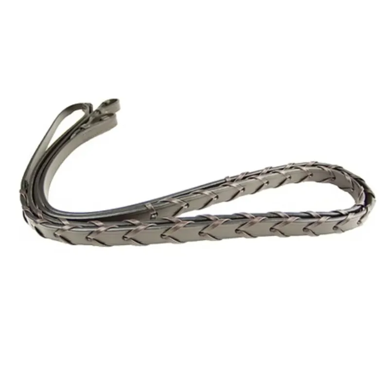 Dever Classic Laced Leather Reins - Brown