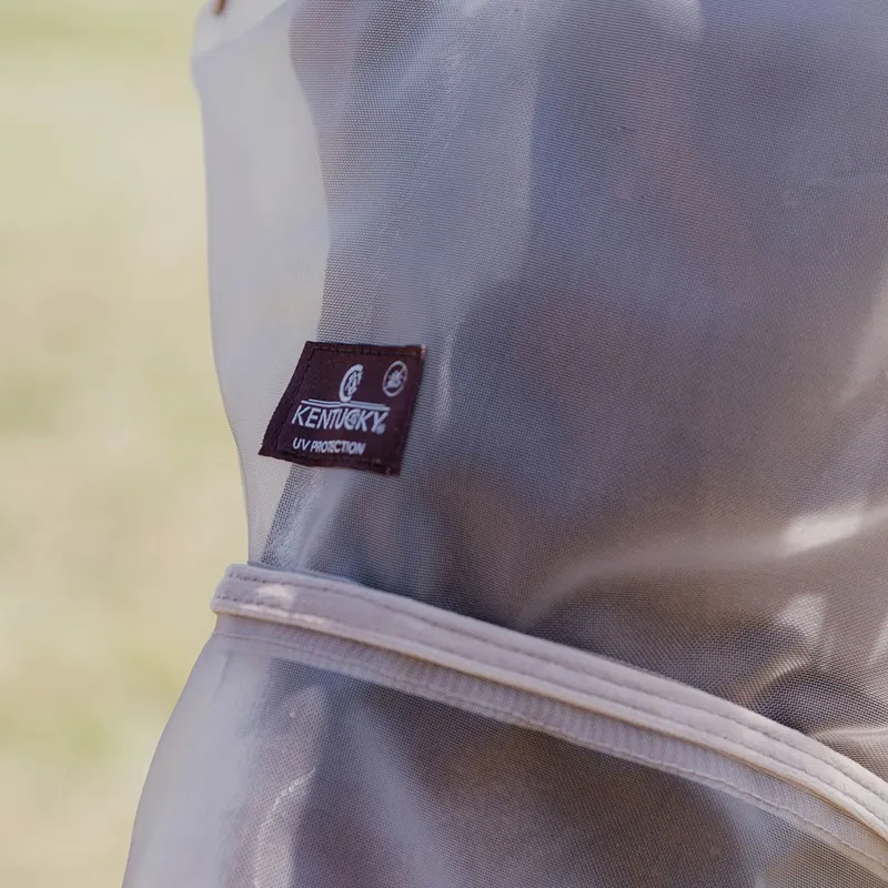 Kentucky Classic Fly Mask with Ears and Nose - Beige-4