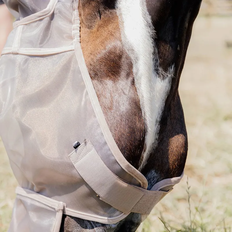 Kentucky Classic Fly Mask with Ears and Nose - Beige-6