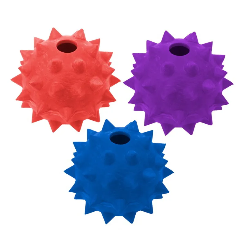 Classic Pet Products Rubber Spike and Bell Dog Toy - Assorted-1