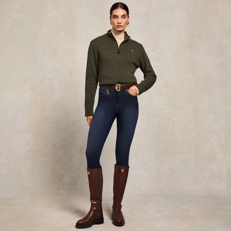 Holland Cooper Classic Womens Skinny Jeans - Deep Indigo-3