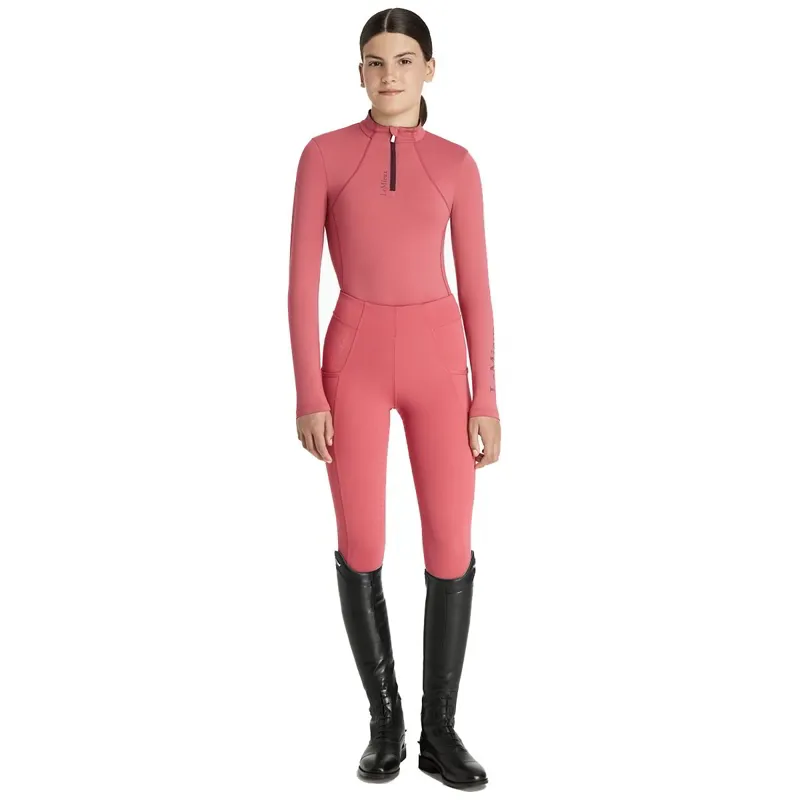 LeMieux Classique Young Rider Long Sleeve Base Layer - Cranberry-2