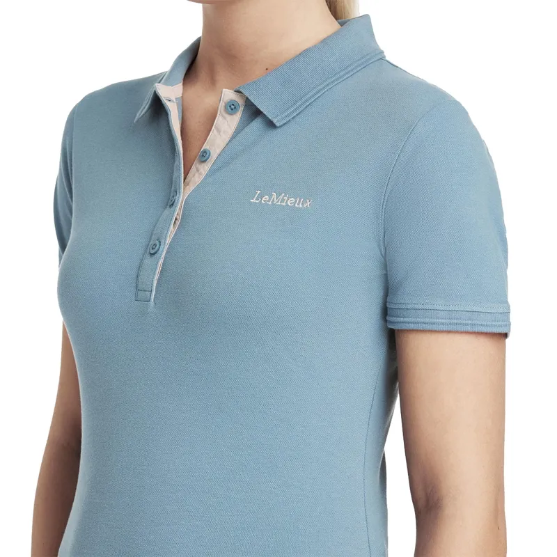 LeMieux Classique Women's Polo Shirt - Ice Blue-3