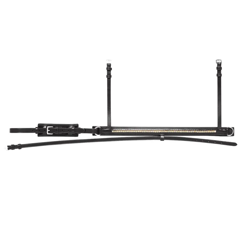 Equiline NB0455 Clincher Crank Noseband - Black/Gold