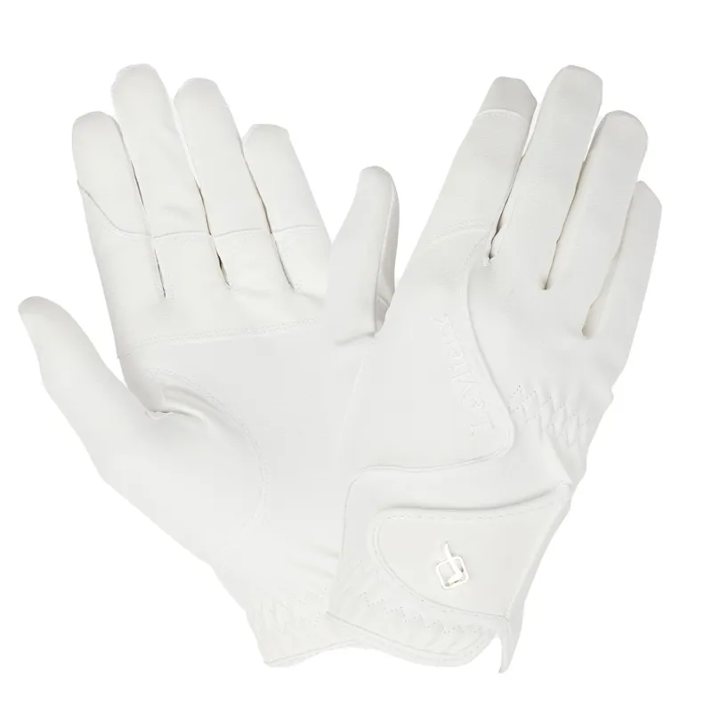 LeMieux Close Contact Adult Riding Gloves - White