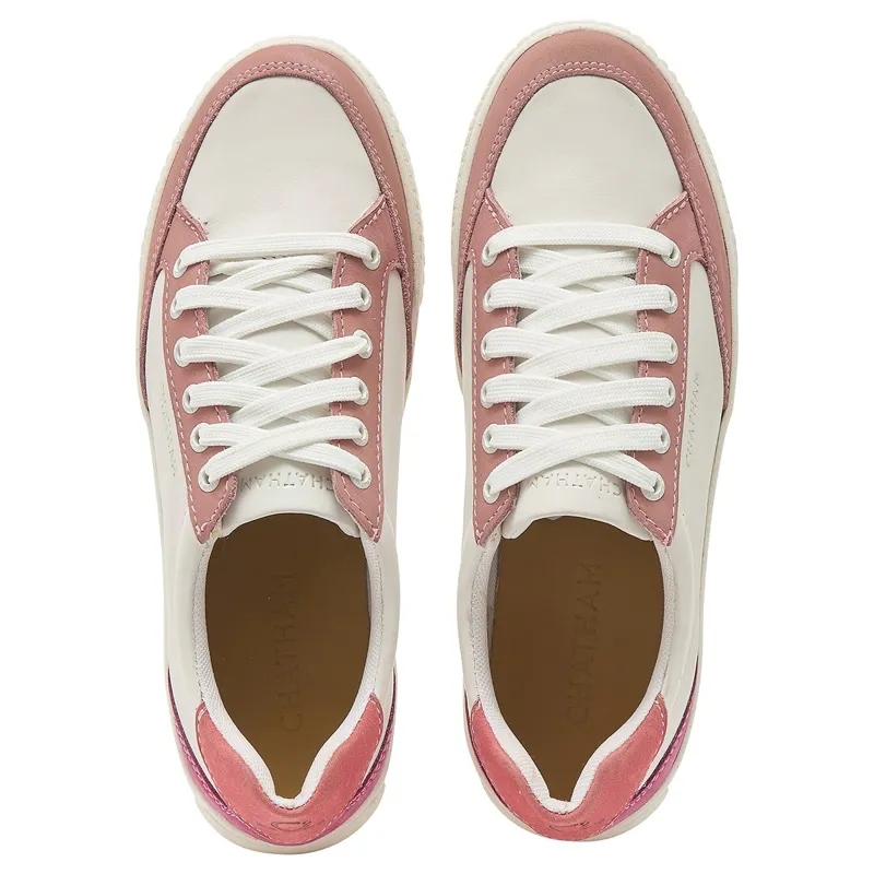Chatham Fingle Ladies Sneakers - White/Pink-1