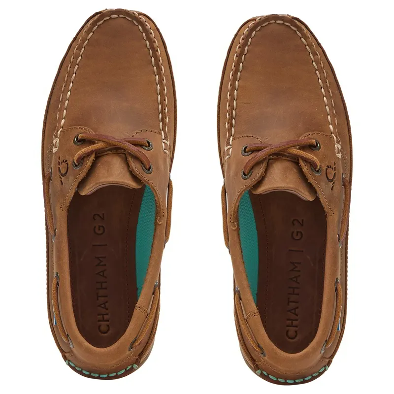 Chatham Kayak G2 Womens Leather Boat Shoes - Walnut-3