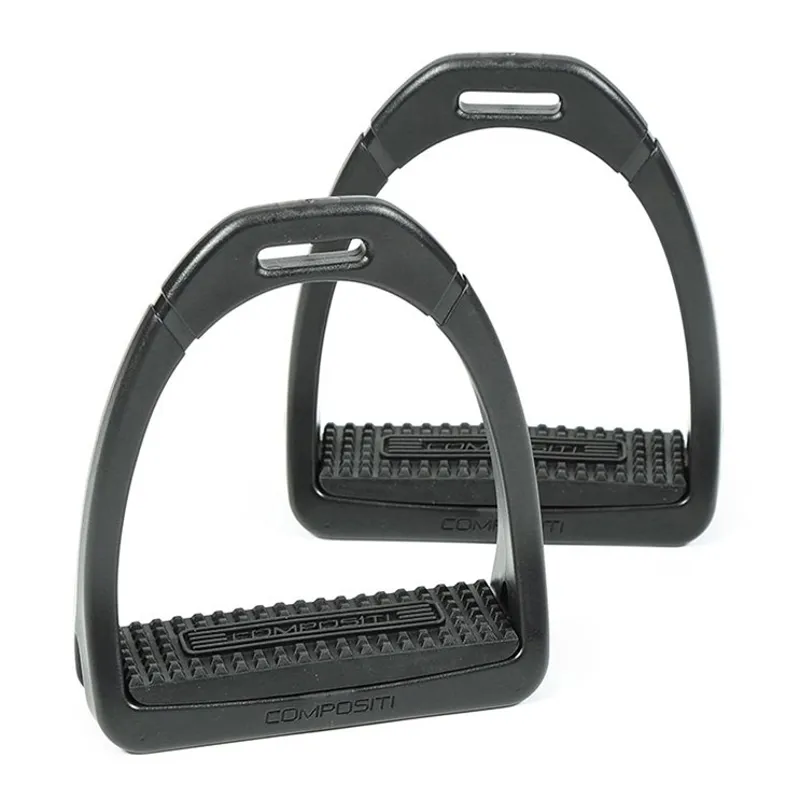 Compositi Premium Profile Adults Stirrups - Black