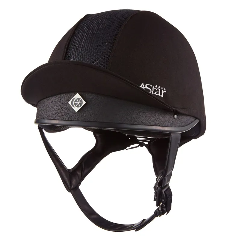 Charles Owen 4Star Jockey Skull Riding Helmet - Black