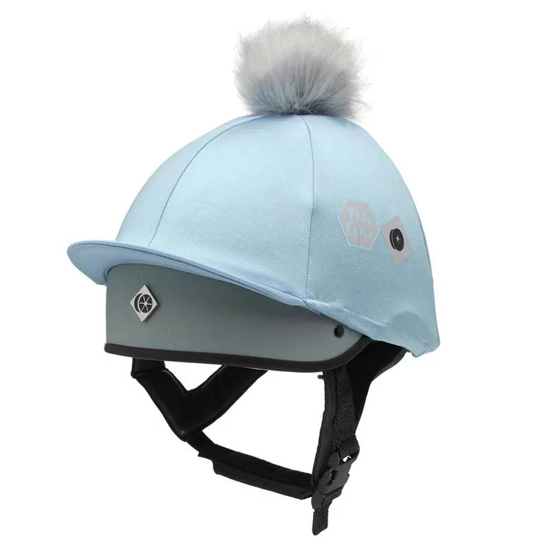 Charles Owen This Esme Pom Pom Helmet Cover - Baby Blue