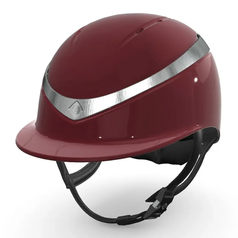 Charles Owen Halo CX Riding Helmet - Matt Maroon/Gloss/Platinum