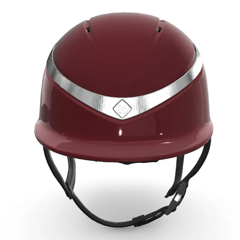 Charles Owen Halo CX Riding Helmet - Matt Maroon/Gloss/Platinum-1