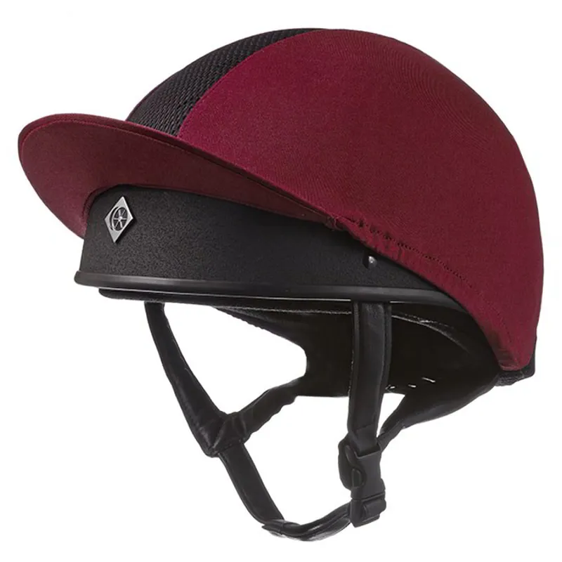 Charles Owen Pro II Helmet Cover with Vent - Maroon