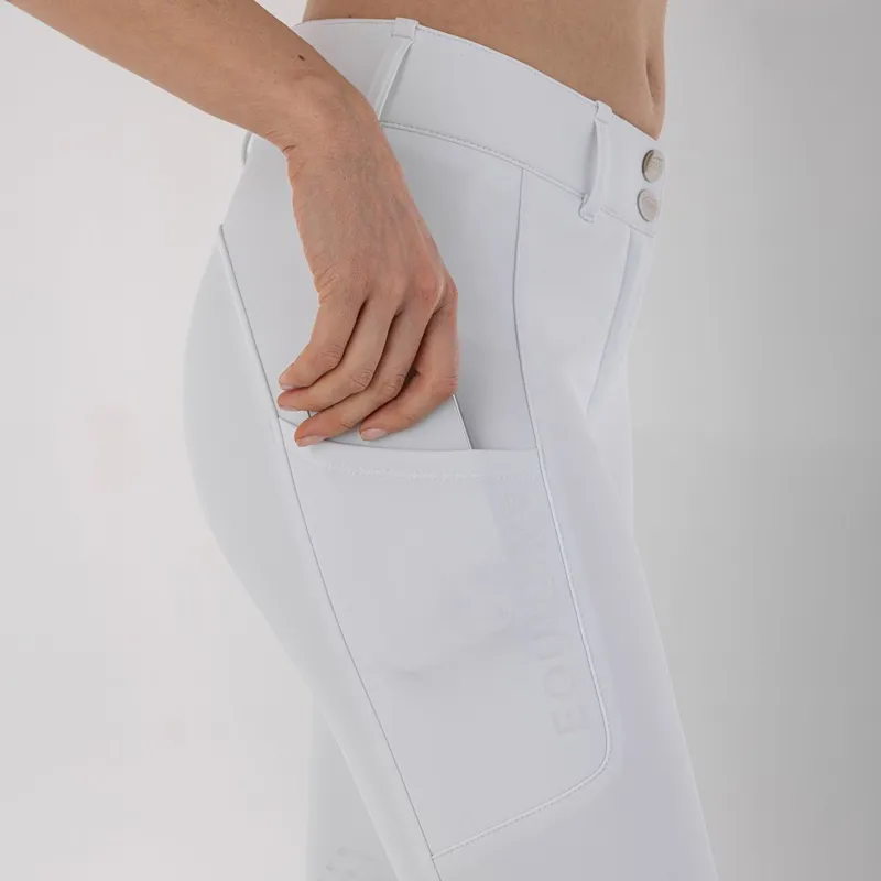 Equiline Cockekh Knee Grip Women's Competition Winter Breeches - White-2