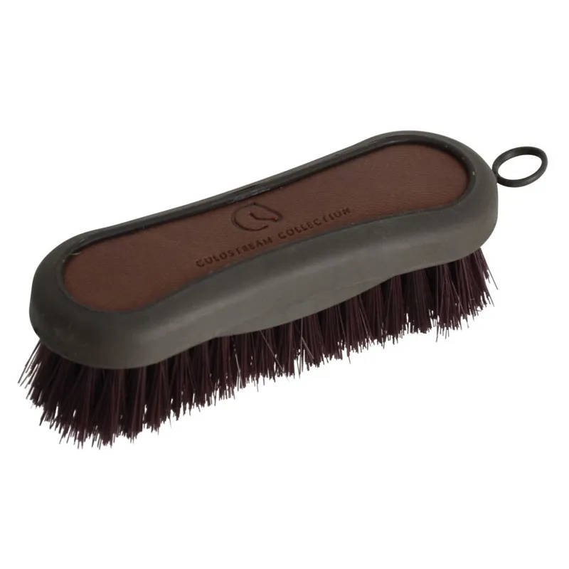 Coldstream Faux Leather Face Brush - Brown/Black-1