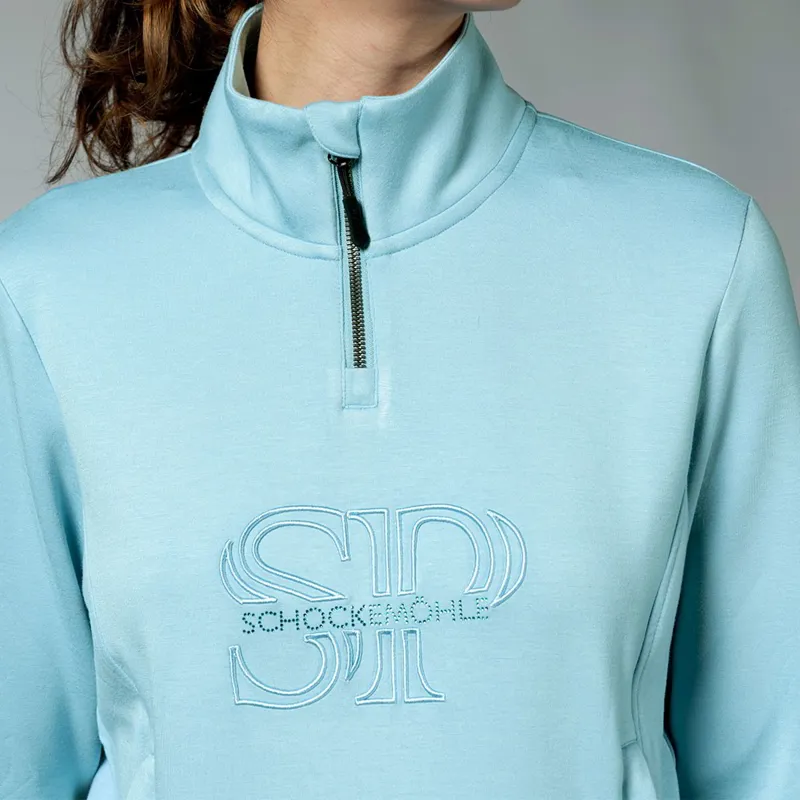Schockemohle Coletta Women's Quarter Zip Pullover - Milky Blue-7