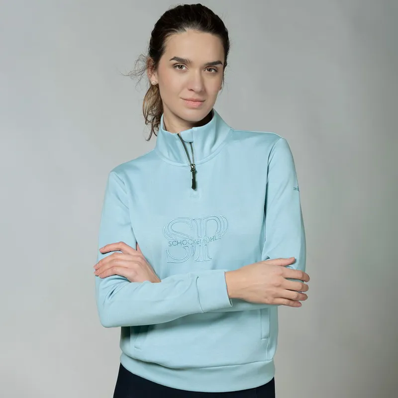 Schockemohle Coletta Women's Quarter Zip Pullover - Milky Blue-6