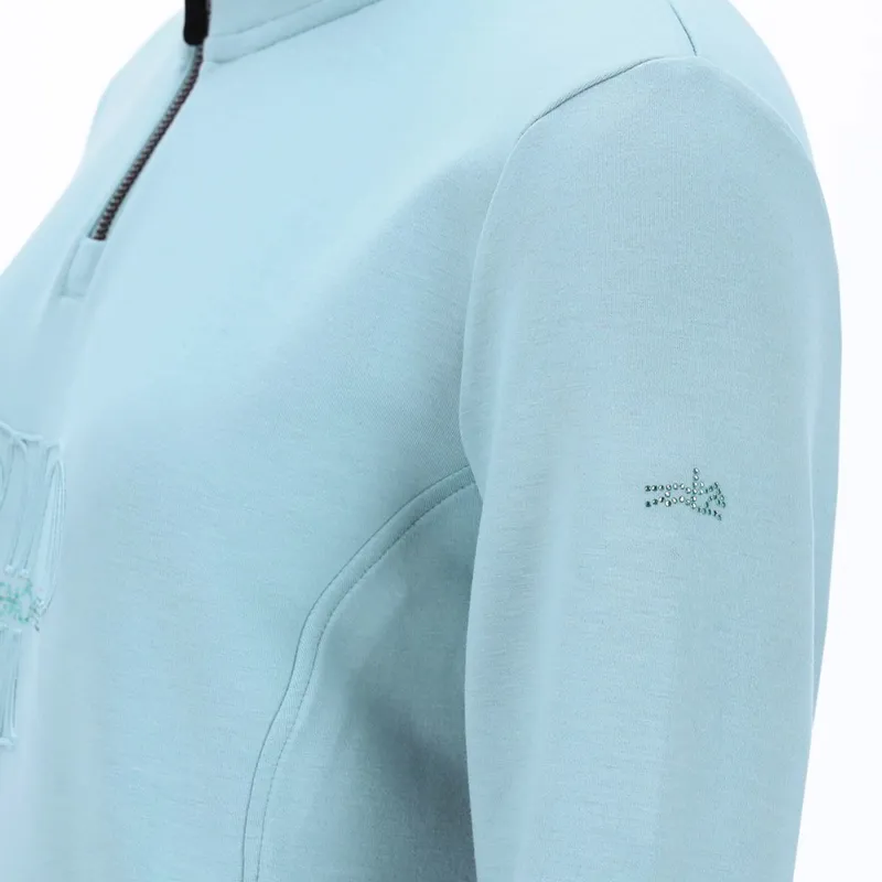 Schockemohle Coletta Women's Quarter Zip Pullover - Milky Blue-5