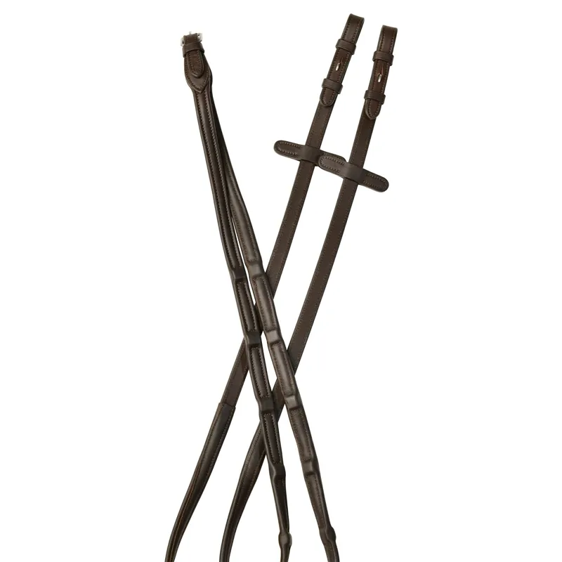Collegiate ComFiTec Opulux Leather Reins - Dark Brown