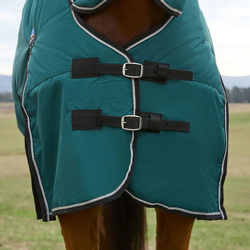 WeatherBeeta ComFiTec Classic 220g Combo Turnout Blanket Forest Green-3
