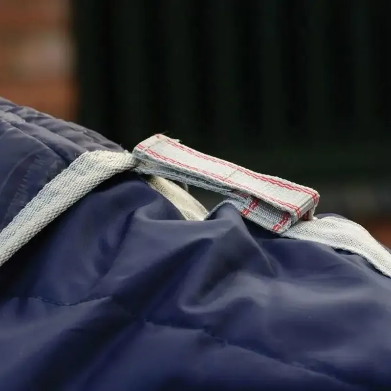 WeatherBeeta ComFiTec Channel Quilt 110 Combo Stable Blanket - Navy/Silver/Red-2
