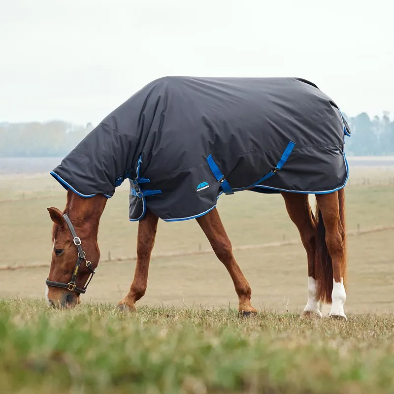 WeatherBeeta ComFiTec Tyro 220g Combo Turnout Blanket - Black/Cobalt-7