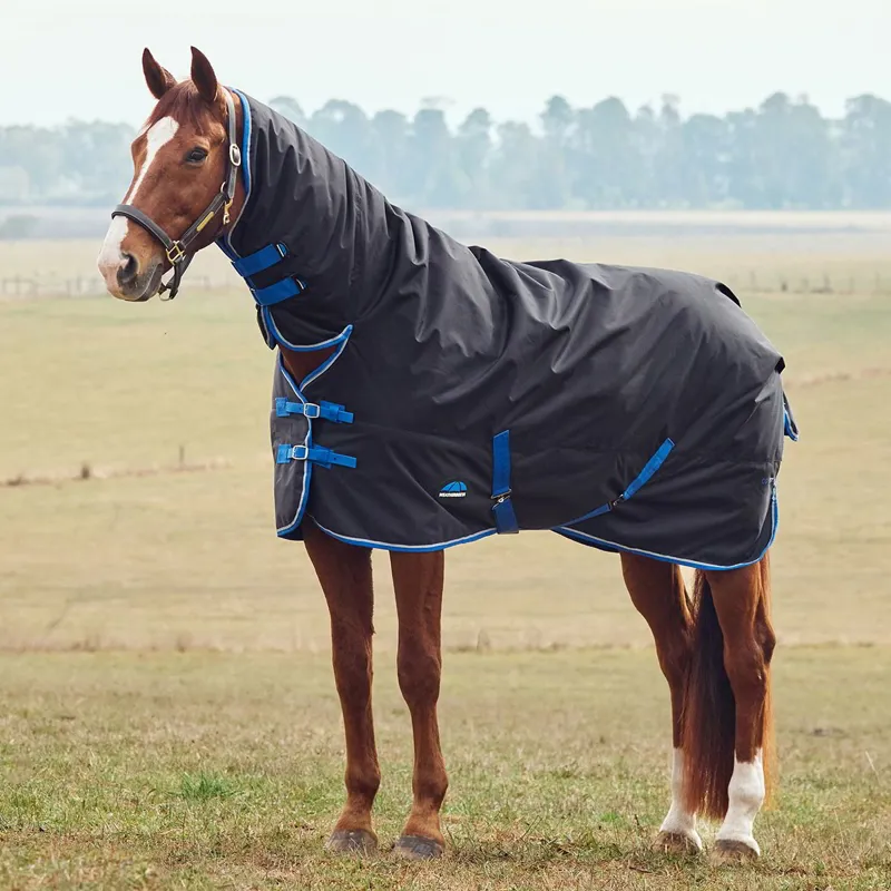 WeatherBeeta ComFiTec Tyro 220g Combo Turnout Blanket - Black/Cobalt