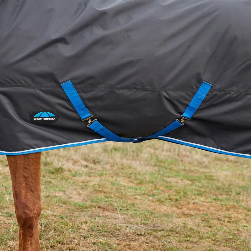 WeatherBeeta ComFiTec Tyro 220g Combo Turnout Blanket - Black/Cobalt-4