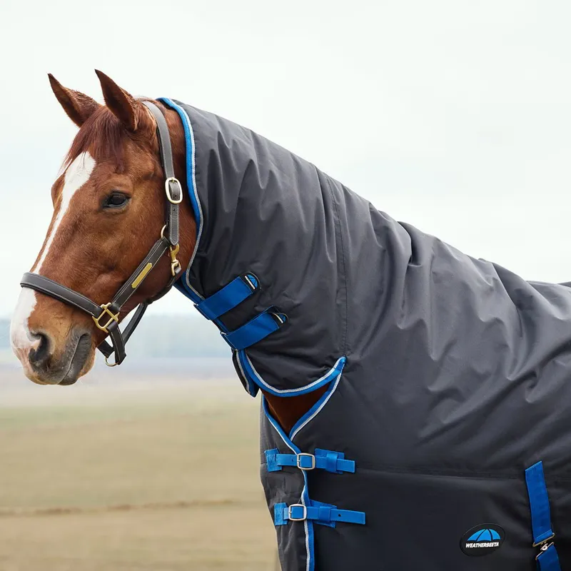 WeatherBeeta ComFiTec Tyro 220g Combo Turnout Blanket - Black/Cobalt-3