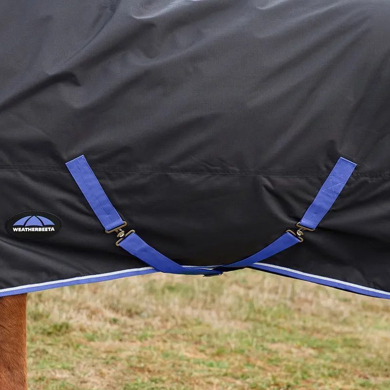 WeatherBeeta ComFiTec Tyro 220g Standard Turnout Blanket - Black/Cobalt-3