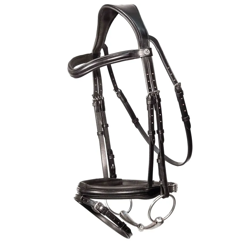Henry James Comfort Flash Bridle - Black