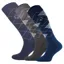 Comodo Junior Tall Socks 3 Pack - Navy/Grey