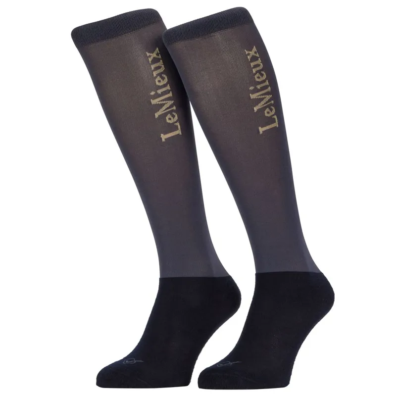 LeMieux Junior Competition Riding Socks 2 Pack - Dusk Blue
