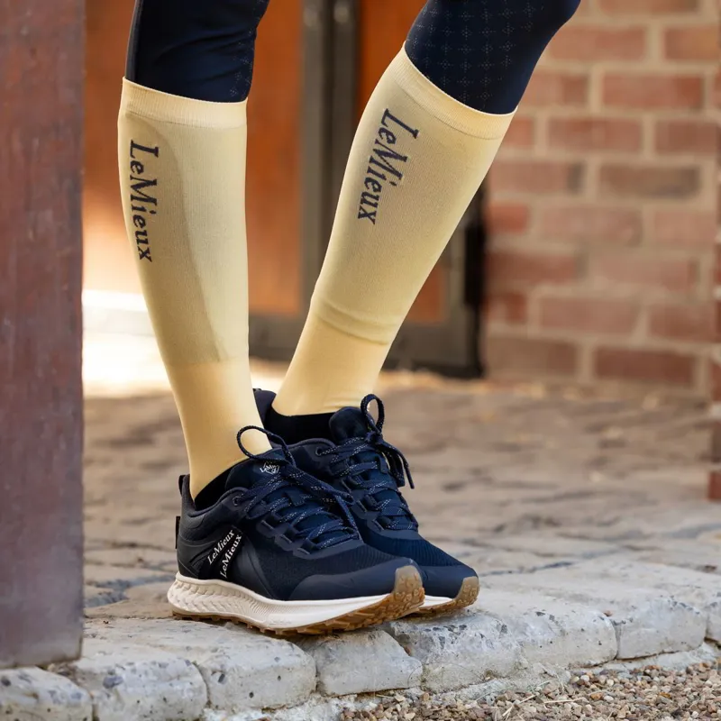 LeMieux Junior Competition Riding Socks 2 Pack - Mimosa-1