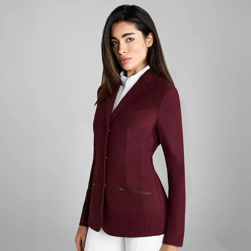 Aztec Diamond Womens Show Coat - Cherry-2