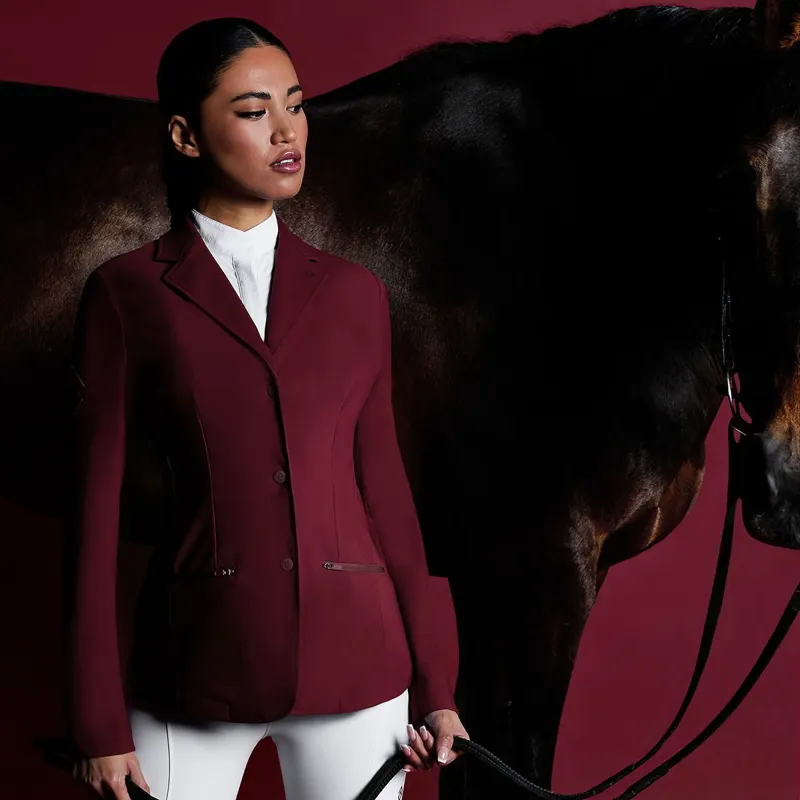 Aztec Diamond Womens Show Coat - Cherry-11