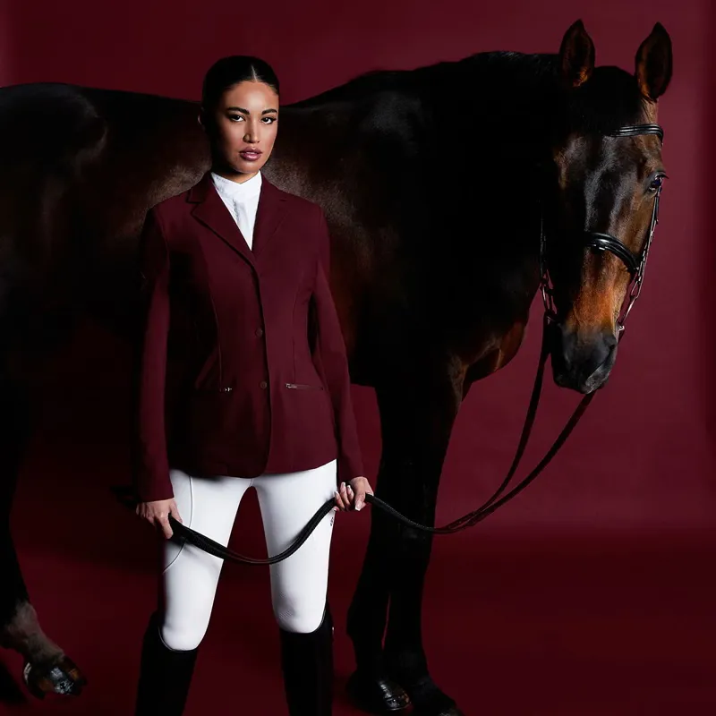 Aztec Diamond Womens Show Coat - Cherry-4