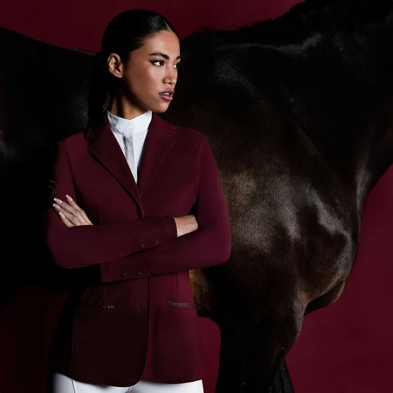 Aztec Diamond Womens Show Coat - Cherry-10