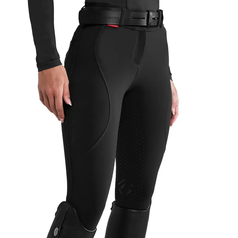 Aztec Diamond Core Mid-Rise Full Grip Women's Breeches - Black
