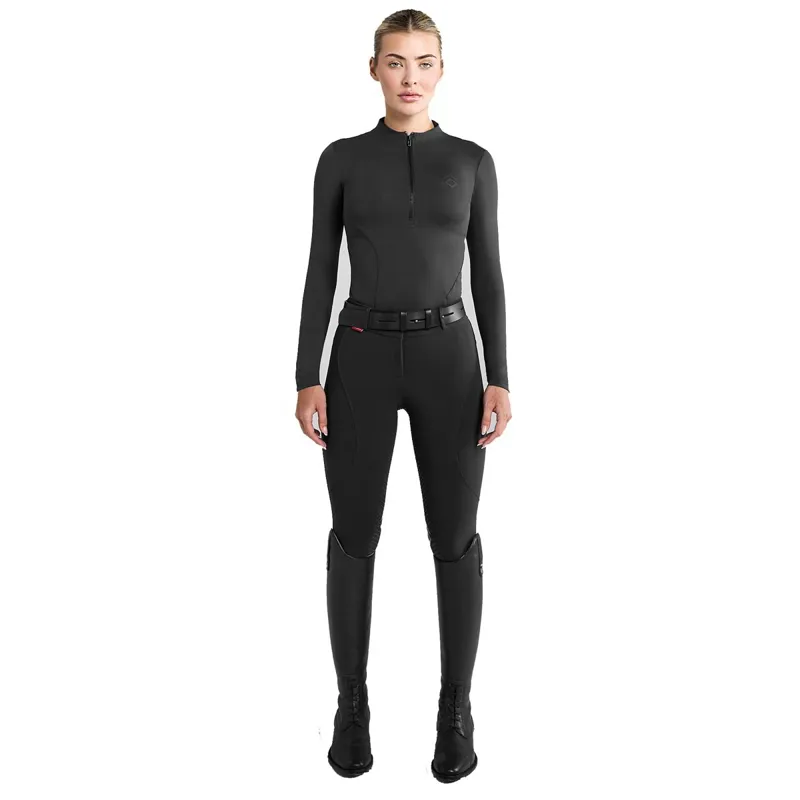 Aztec Diamond Core Mid-Rise Full Grip Women's Breeches - Black-1