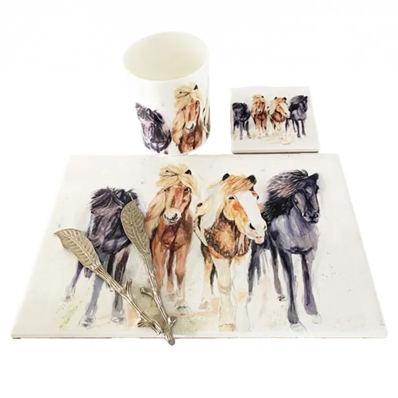 Country Creation Ceramic Dining Set - Pony Pals-1