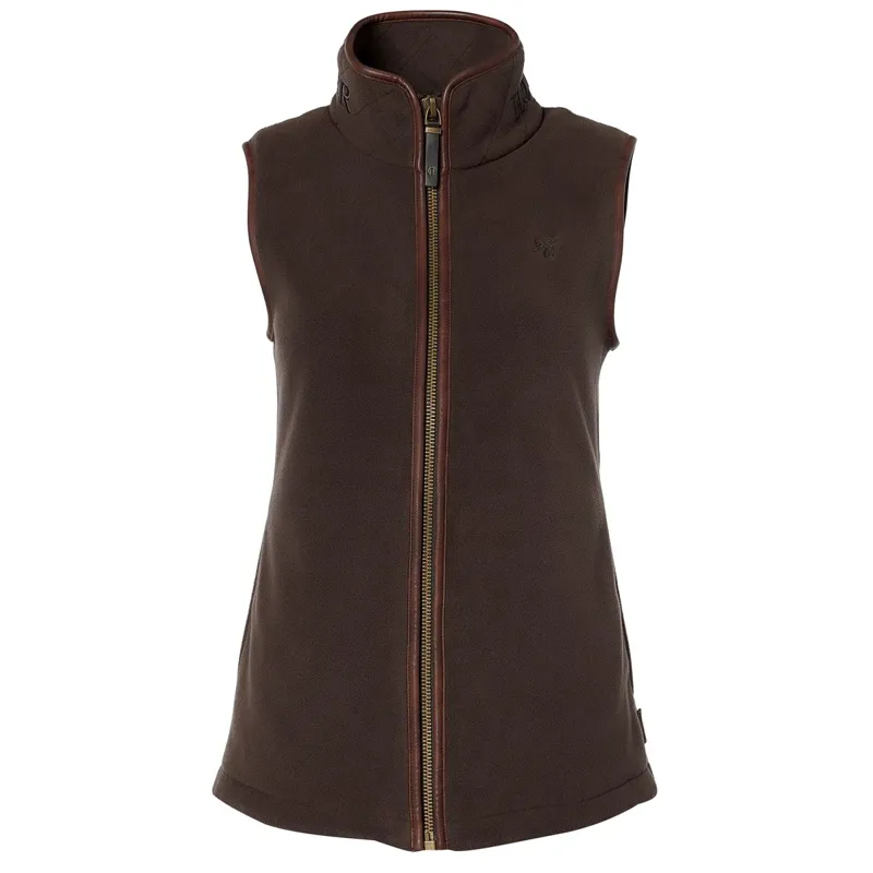 Holland Cooper Country Fleece Womens Vest - Chocolate-5