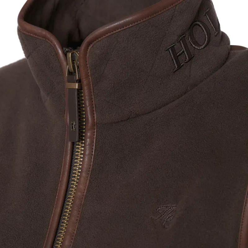 Holland Cooper Country Fleece Womens Vest - Chocolate-8