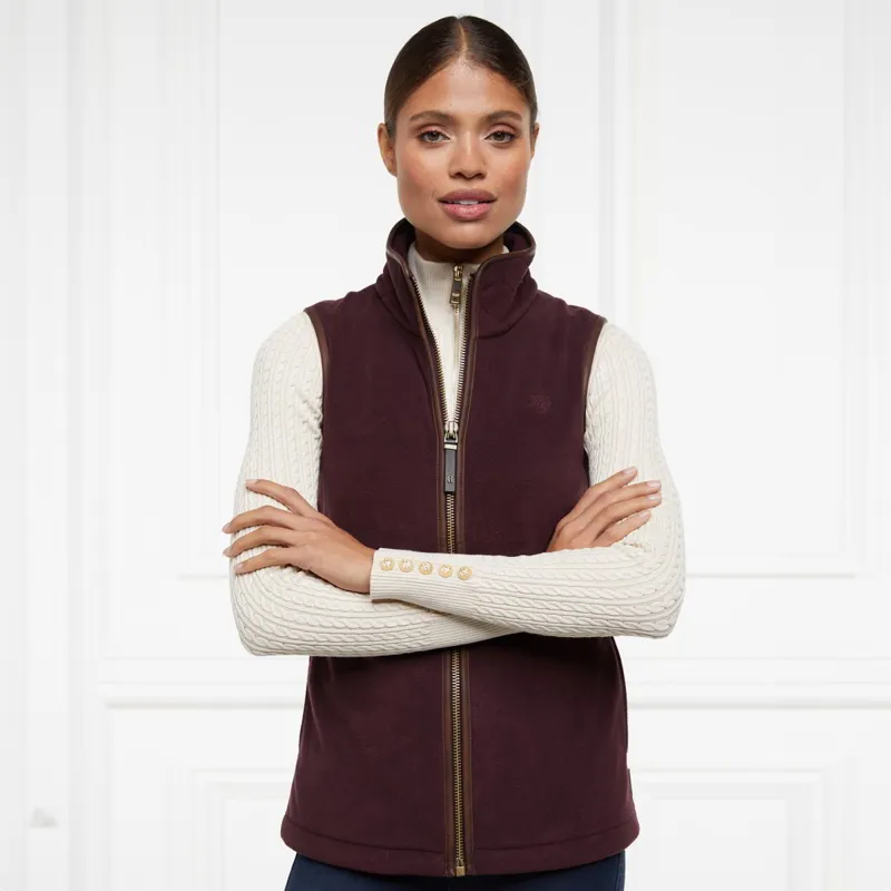 Holland Cooper Country Fleece Women's Vest - Mulberry-1