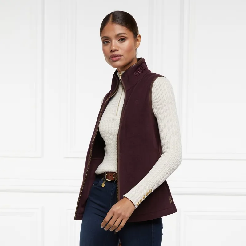 Holland Cooper Country Fleece Women's Vest - Mulberry-3