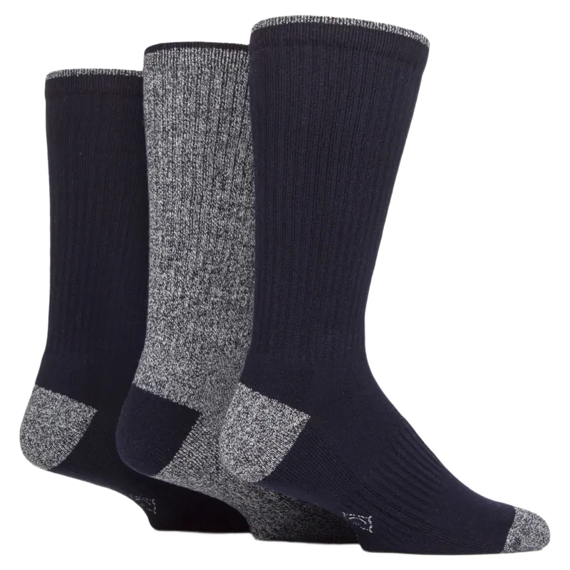 Country Pursuit Men's Water Repellent Boot Socks 3 Pack - Navy