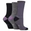 Country Pursuit Women's Water Resistant Boot Socks 3 Pack - Navy/Lilac