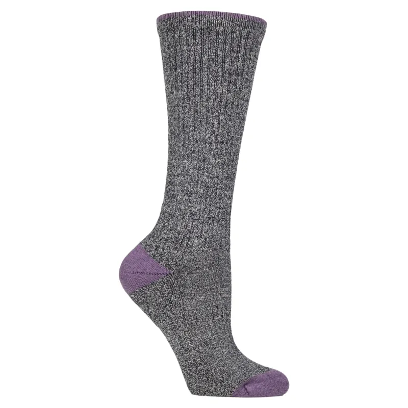 Country Pursuit Women's Water Resistant Long Boot Socks - Navy/Purple